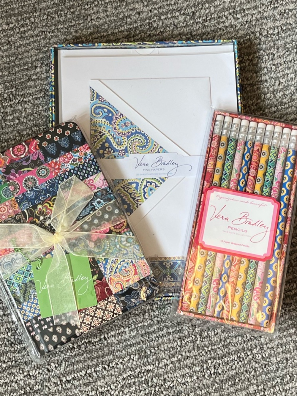 Vera Bradley Floral Patchwork Journal, Fine Paper, and Pencil Gift Set